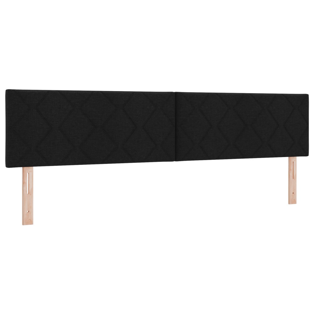 Cap de pat LED vidaXL cu design în blocuri de diamant negru 200 cm țesătură
