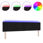 Cap de pat LED vidaXL cu design în blocuri de diamant negru 200 cm țesătură Cap de pat LED vidaXL cu design în blocuri de diamant negru 200 cm țesătură