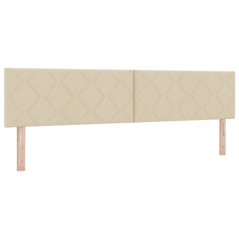 Cap headboard LED vidaXL Design blocuri de diamant Crem 200 cm Țesătură