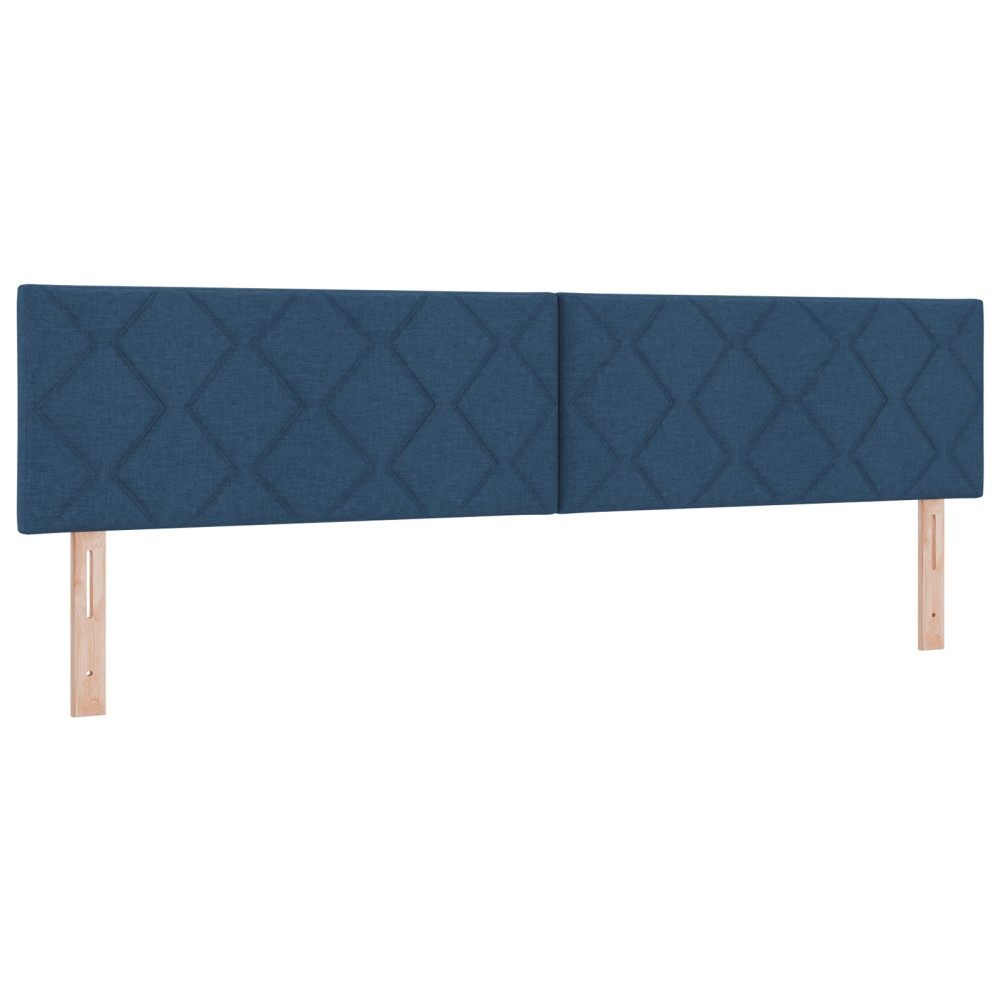 LED vidaXL Tăblie Design Blocuri de Diamante Albastru 200 cm Țesătură