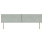 vidaXL Tăblie LED cu lumini cu bandă LED Gri deschis 200 cm Catifea