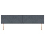 vidaXL Tăblie LED cu lumini cu bandă LED Gri închis 200 cm Catifea