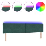 vidaXL Cap de pat LED design cu blocuri de diamante, verde închis, 200 cm din catifea vidaXL Cap de pat LED design cu blocuri de diamante, verde închis, 200 cm din catifea