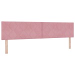 vidaXL Tăblie LED cu lumini cu bandă LED Geometric Roz 200 cm Catifea vidaXL Tăblie LED cu lumini cu bandă LED Geometric Roz 200 cm Catifea