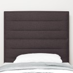 vidaXL Tăblie LED cu lumini cu bandă LED Maro închis 90 cm țesătură