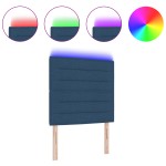 vidaXL Headboard cu LED Design Linii Albastre 90 cm Țesătură