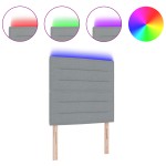 vidaXL Capitonat LED Design Linii Gri Deschis 100 cm Țesătură