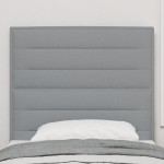 vidaXL Capitonat LED Design Linii Gri Deschis 100 cm Țesătură