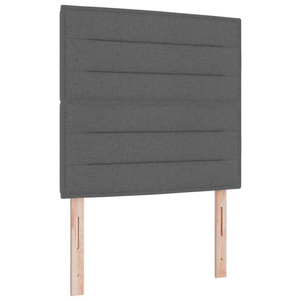 vidaXL Cap de pat LED Design Linii Gri închis 100 cm Țesătură