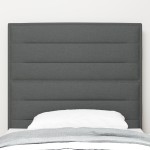 vidaXL Cap de pat LED Design Linii Gri închis 100 cm Țesătură vidaXL Cap de pat LED Design Linii Gri închis 100 cm Țesătură