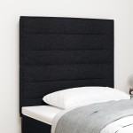 vidaXL Tăblie LED cu lumini cu bandă LED Manual Negru 100 cm țesătură