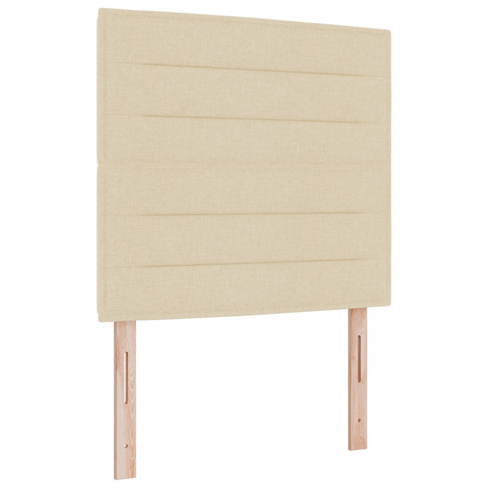 vidaXL Headboard LED Design Linii Crem 100 cm Țesătură