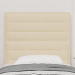 vidaXL Headboard LED Design Linii Crem 100 cm Țesătură vidaXL Headboard LED Design Linii Crem 100 cm Țesătură