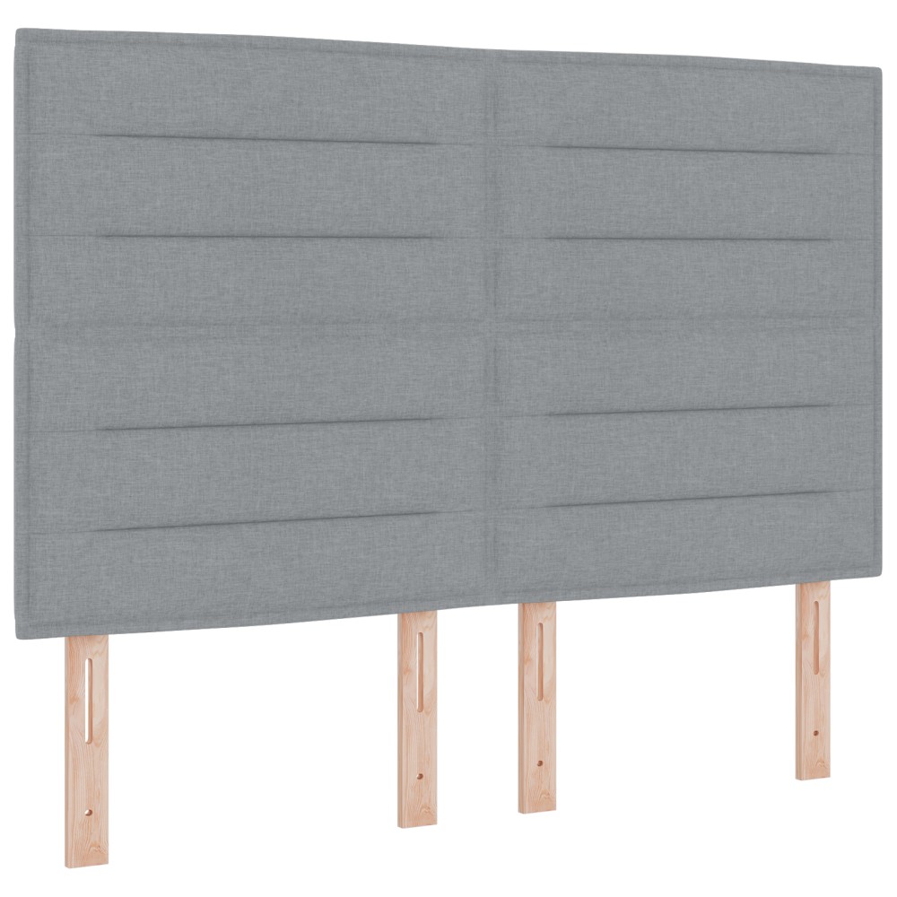 vidaXL Cap de pat LED Design Linii Gri deschis 72 cm Țesătură