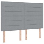 vidaXL Cap de pat LED Design Linii Gri deschis 72 cm Țesătură