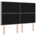 vidaXL Cap de pat LED Design Linii Gri deschis 72 cm Țesătură
