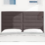 vidaXL Capitonnaj LED Design Linii Maro închis 72 cm Țesătură