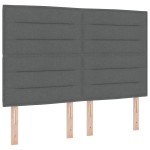 vidaXL Cap de pat LED Design Linii Gri închis 80 cm Țesătură