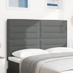 vidaXL Cap de pat LED Design Linii Gri închis 80 cm Țesătură