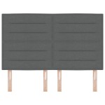 vidaXL Cap de pat LED Design Linii Gri închis 80 cm Țesătură