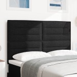 vidaXL Cap de Pat LED Design Linii Negru 80 cm Țesătură