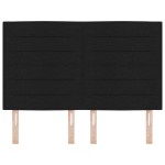 vidaXL Cap de Pat LED Design Linii Negru 80 cm Țesătură