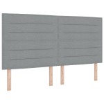 vidaXL Cap de pat LED Design Linii Gri Deschis 90 cm Țesătură
