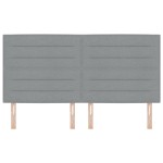 vidaXL Cap de pat LED Design Linii Gri Deschis 90 cm Țesătură
