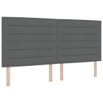 vidaXL Cap de pat cu LED-uri Design Linii Gri Închis 100 cm Țesătură vidaXL Cap de pat cu LED-uri Design Linii Gri Închis 100 cm Țesătură