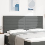 vidaXL Cap de pat cu LED-uri Design Linii Gri Închis 100 cm Țesătură vidaXL Cap de pat cu LED-uri Design Linii Gri Închis 100 cm Țesătură