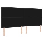 vidaXL Capitonat LED Design Linii Negru 100 cm Țesătură