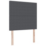 vidaXL Tăblie LED cu lumini cu bandă LED Gri închis 100 cm țesătură