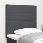 vidaXL Tăblie LED cu lumini cu bandă LED Gri închis 100 cm țesătură