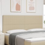 vidaXL Tăblie LED cu lumini cu bandă LED Gri verde 200 cm țesătură