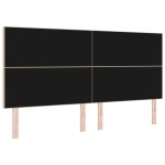 vidaXL Tăblie LED cu lumini cu bandă LED Gri verde 200 cm țesătură