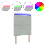 vidaXL Tête de lit LED gri deschis, 80 cm, din velur vidaXL Tête de lit LED gri deschis, 80 cm, din velur
