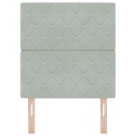 vidaXL Tête de lit LED gri deschis, 80 cm, din velur vidaXL Tête de lit LED gri deschis, 80 cm, din velur