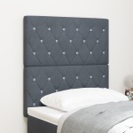 vidaXL Tăblie LED cu lumini cu bandă LED Gri închis 80 cm Catifea