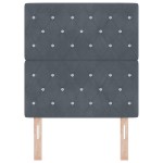 vidaXL Tăblie LED cu lumini cu bandă LED Gri închis 80 cm Catifea