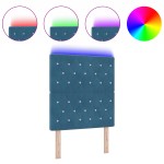 vidaXL Tête de lit LED albastru închis, 80 cm, din catifea vidaXL Tête de lit LED albastru închis, 80 cm, din catifea