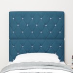 vidaXL Tête de lit LED albastru închis, 80 cm, din catifea vidaXL Tête de lit LED albastru închis, 80 cm, din catifea
