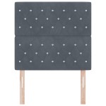 vidaXL Tăblie LED cu lumini cu bandă LED Gri închis 90 cm Catifea