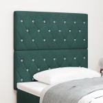 vidaXL Tăblie LED cu lumini cu bandă LED Verde închis 90 cm Catifea