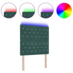 vidaXL Tăblie LED cu lumini cu bandă LED Verde închis 90 cm Catifea