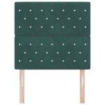 vidaXL Tăblie LED cu lumini cu bandă LED Verde închis 90 cm Catifea