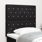 vidaXL Cap de pat LED negru de 100 cm din catifea vidaXL Cap de pat LED negru de 100 cm din catifea