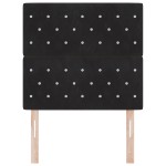 vidaXL Cap de pat LED negru de 100 cm din catifea vidaXL Cap de pat LED negru de 100 cm din catifea