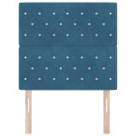 vidaXL Tăblie LED Argyle cu headboard Albastru închis 100 cm Catifea vidaXL Tăblie LED Argyle cu headboard Albastru închis 100 cm Catifea