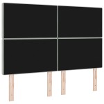 vidaXL Tăblie LED cu lumini cu bandă LED Gri deschis 144 cm Catifea