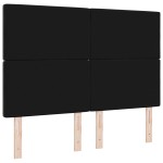 vidaXL Tăblie LED cu lumini cu bandă LED Argyle Negru 144 cm Catifea vidaXL Tăblie LED cu lumini cu bandă LED Argyle Negru 144 cm Catifea
